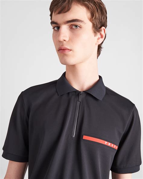 black prada polo shirt.